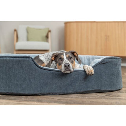 Trixie Vital Bed Lino Soft, ovaal - grijs/lichtgrijs - 83 x 67 cm