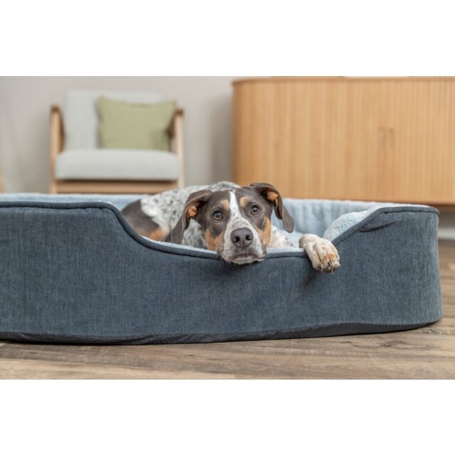 Trixie Vital Bed Lino Soft, ovaal - grijs/lichtgrijs - 60 x 45 cm