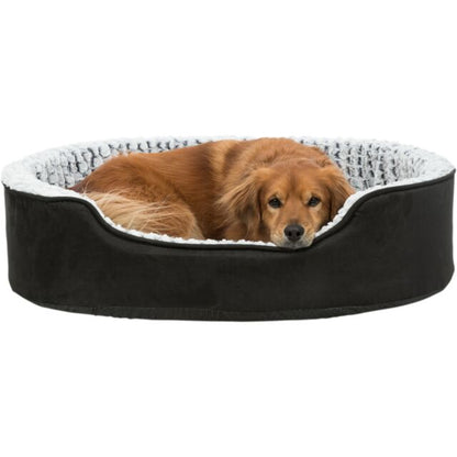 Trixie Vital Bed Lino, ovaal - zwart/grijs - 60 × 45 cm