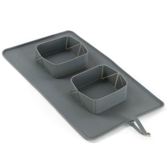 PROCYON Oprolbare siliconen dubbele kom