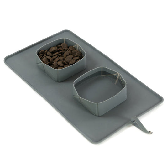 PROCYON Oprolbare siliconen dubbele kom