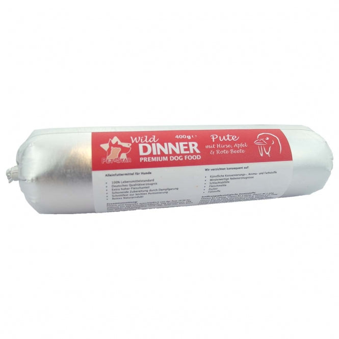 Wild Dinner gourmet worst kalkoen met gierst - 400 g