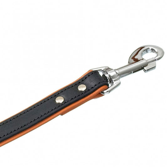 Karlie Rodeo Lijn Genageld - 16mm 100cm - zwart/cognac