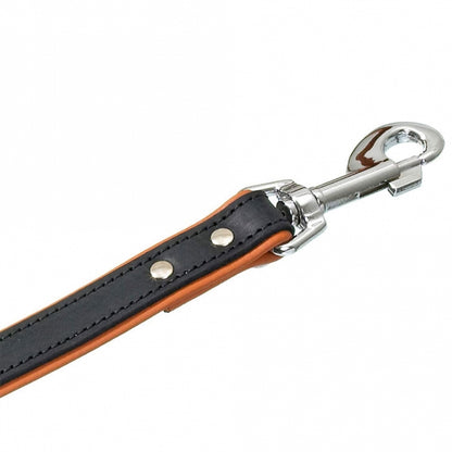Karlie Rodeo Lijn Genageld - 22mm 100cm - zwart/cognac
