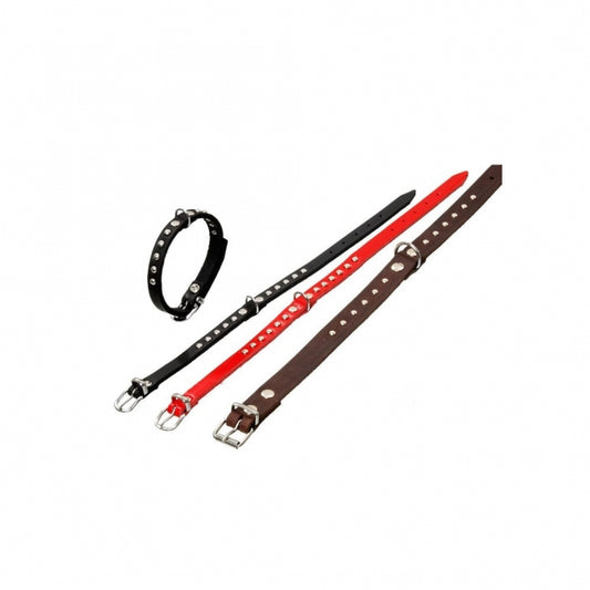 Karlie RONDO Halsband met Sierklinknagels - Bruin - 52cm / 20mm