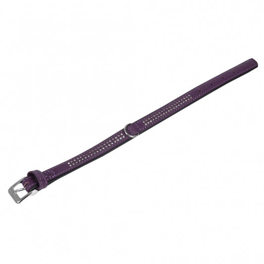 Karlie Vintage Strass-Halsband - Violet - 3-rijig, 55cm / 30mm