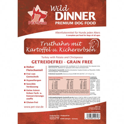 Wild Diner Kalkoen - Graanvrij - 3 kg